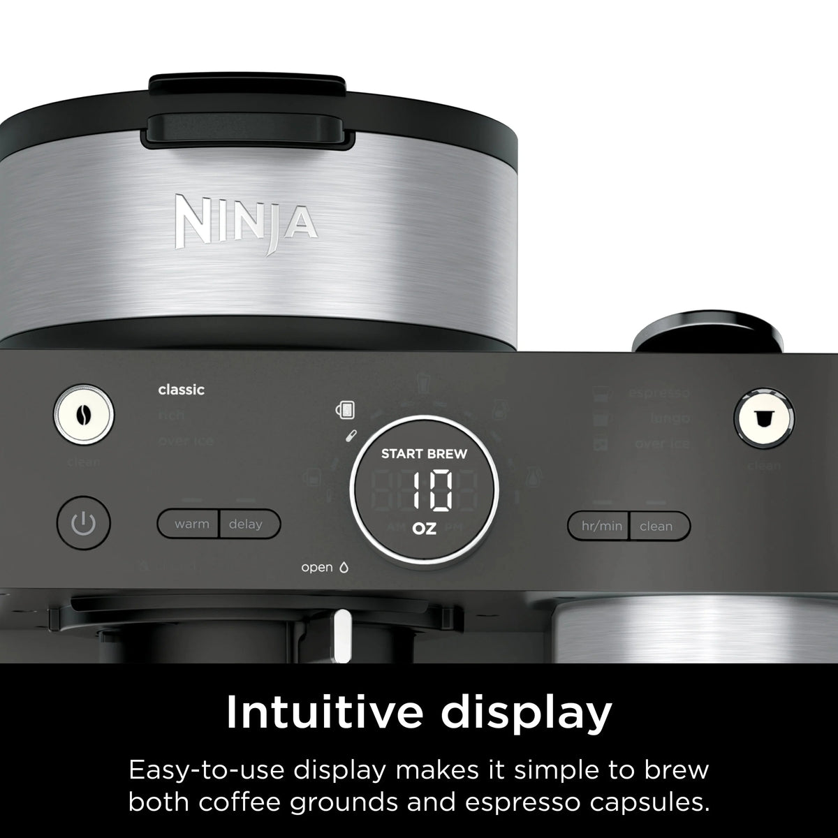 Ninja Espresso & Coffee Barista System, Single-Serve And 12-Cup Carafe, Nespresso Capsule Compatible - CFN601