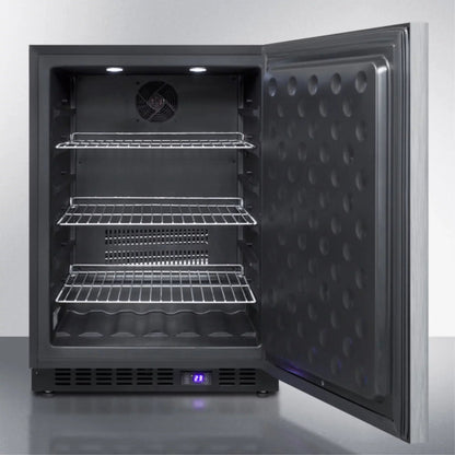 Frost-Free Built-In Undercounter All-Freezer With Stainless Steel Wrapped Exterior And Horizontal Handle