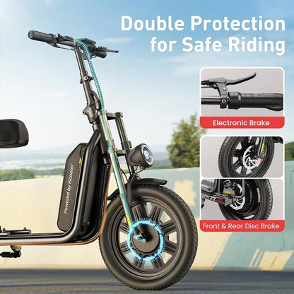 iScooter Electric Scooter With Seat, 500W, 21 Miles, 15.6 mph - i12