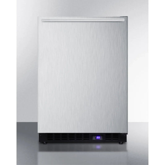 Frost-Free Built-In Undercounter All-Freezer With Stainless Steel Wrapped Exterior And Horizontal Handle