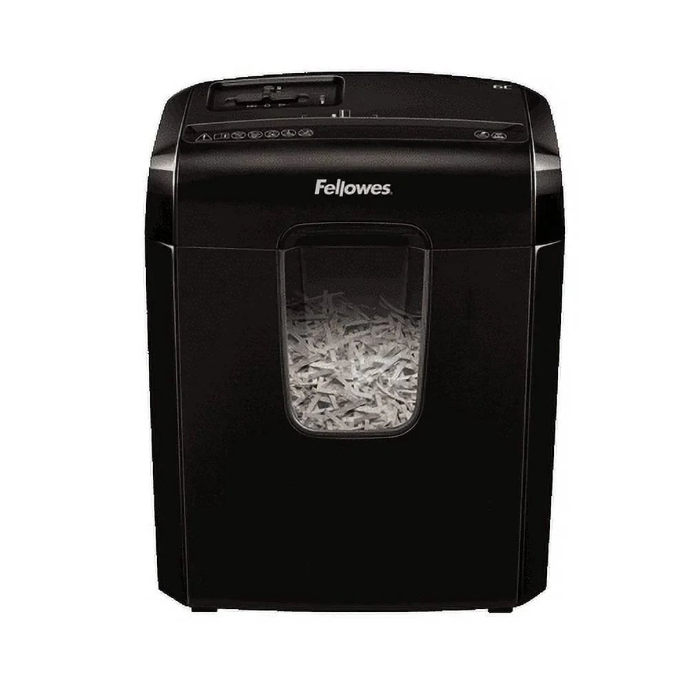 Fellowes Powershred 6C Cross-Cut Shredder - Black