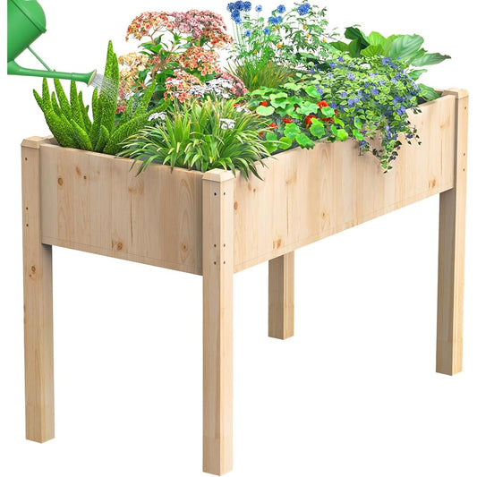 48x24x30-Inch Elevated Wooden Raised Garden Bed