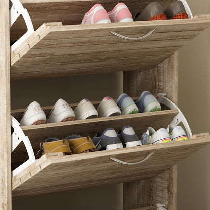 Modern Flip-Down Shoe Storage Cabinet