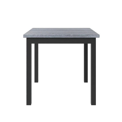 5 Piece Counter Height Wood Dining Set With Rectangle Table And 4 Upholstered High-Back Chairs - 35.4x35.4x36in
