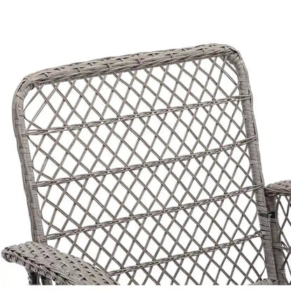3-Piece Outdoor Swivel Rocker Patio Conversation Set - 360 Degree