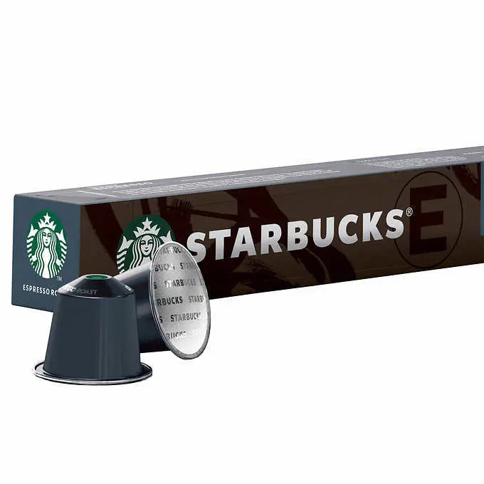 Starbucks By Nespresso Espresso Roast Dark Roast Capsules, 60 Count - Compatible With Original Line Machines
