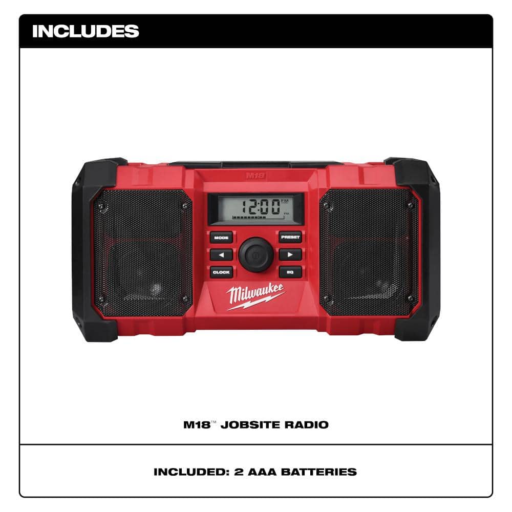 Milwaukee M18 18-Volt Lithium-Ion Cordless Jobsite Radio - 2890-20