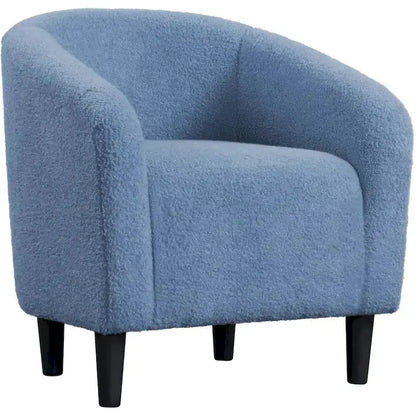 Yaheetech Boucle Upholstered Barrel Accent Chair - Club-Style Armchair