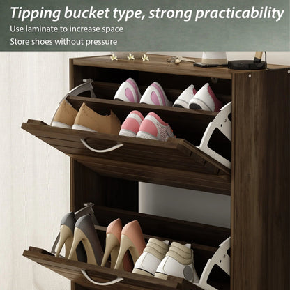 Modern Flip-Down Shoe Storage Cabinet