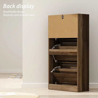 Modern Flip-Down Shoe Storage Cabinet