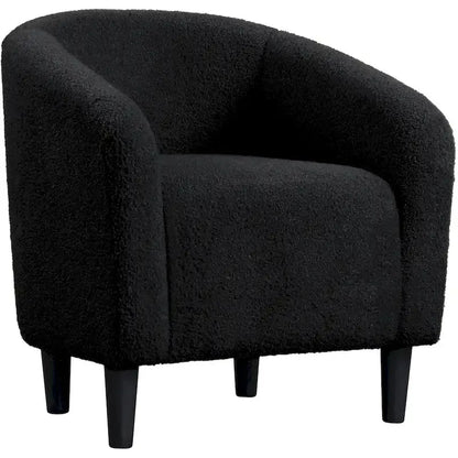 Yaheetech Boucle Upholstered Barrel Accent Chair - Club-Style Armchair