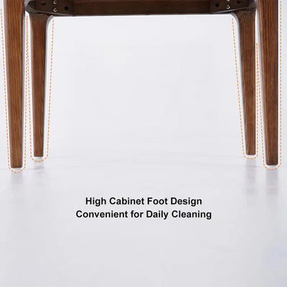 Walnut Ash Wood Chest Cabinet With 3 Drawers, 23.6 x 14.2 x 31.5 in