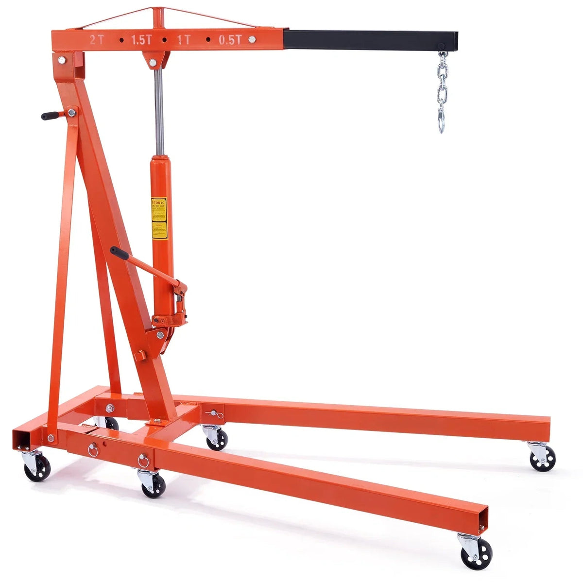 BENTISM Folding Engine Hoist With Leveler, 4400 lbs/2 ton - Heavy-Duty