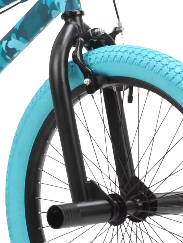 Kent Girls' BMX Bike, 20 inch, Turquoise Camouflage, Steel Frame, Ages 8-12 - Incognito