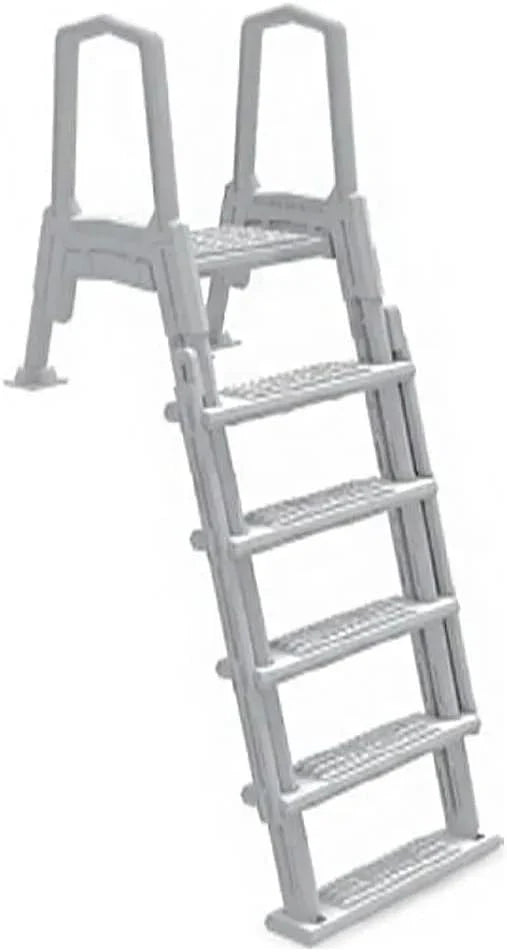 Aqua Select Anti-Slip In-Pool Steps, Gray, 28in W x 81in H, 300 lbs Capacity - For Above Ground Pools