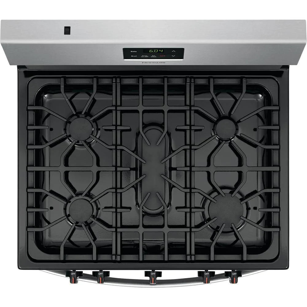 Frigidaire 30 in 5 Burner Freestanding Gas Range In Stainless Steel - FCRG3052AS