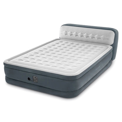 Intex Dura-Beam Deluxe Queen Air Mattress With Headboard, 18 Inches - FBAINT64447ED
