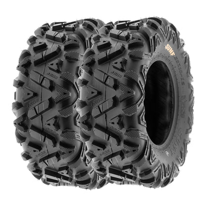 SunF All Terrain ATV UTV Tires 25x8-12 And 25x10-12 6 PR Set Of 4 - A033