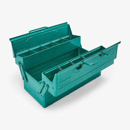 Toyo Steel Cantilever Tool Box, Green, 8.5h x 13.75w x 6.3d - ST-350