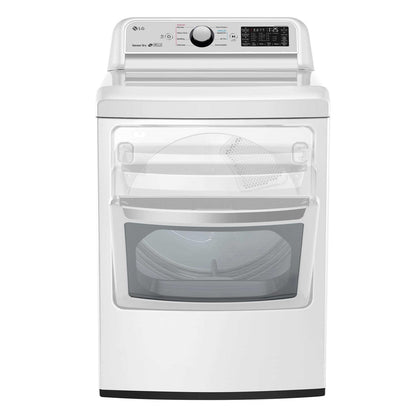 LG 7.3 cu. ft. White Smart Top Load Gas Dryer