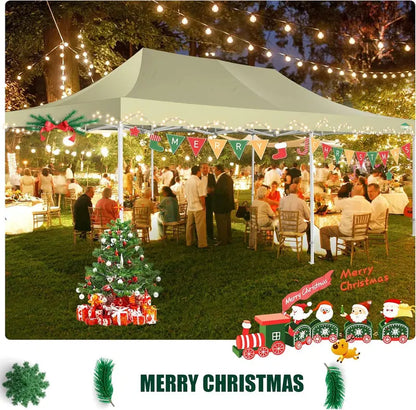 COBIZI 10x20 ft Commercial Pop-Up Canopy Tent With 6 Sidewalls And Roller Bag