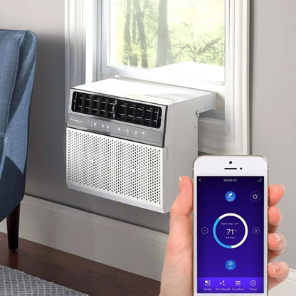 Soleus Air Hybrid Saddle Window Air Conditioner With WiFi, 8,000 BTU, White