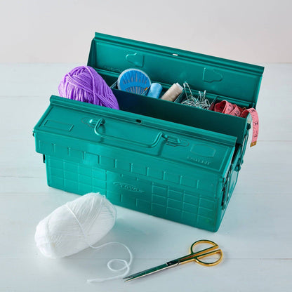 Toyo Steel Cantilever Tool Box, Green, 8.5h x 13.75w x 6.3d - ST-350