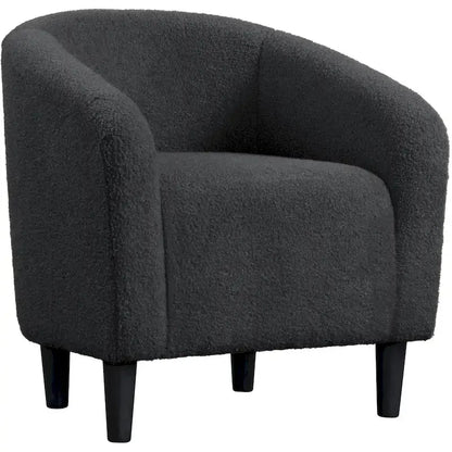 Yaheetech Boucle Upholstered Barrel Accent Chair - Club-Style Armchair