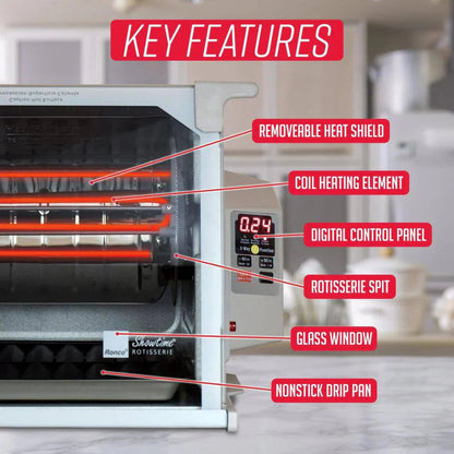 Ronco Showtime Platinum Countertop Rotisserie Oven With Digital Controls - ST5000PLAT
