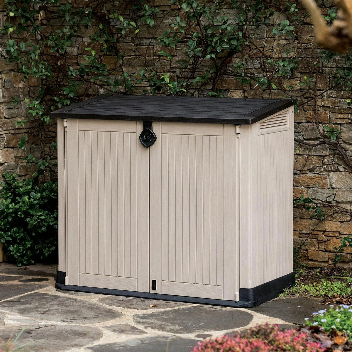 All-Weather Resin Storage Shed, Beige - 30 Cu. Ft.