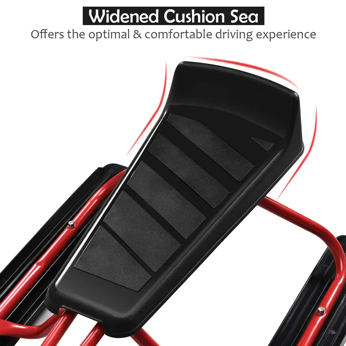 Snow Racer Ski Sled Slider Board With Twin Brakes