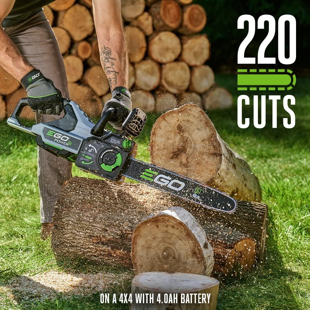 EGO POWER+ 16 Inch 56V Battery Powered Chainsaw With 4.0Ah Battery And Charger - CS1613