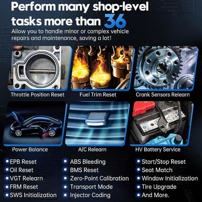XTOOL Bidirectional Automotive Diagnostic Scanner With ECU Coding, Active Tests, Android 10 - D7