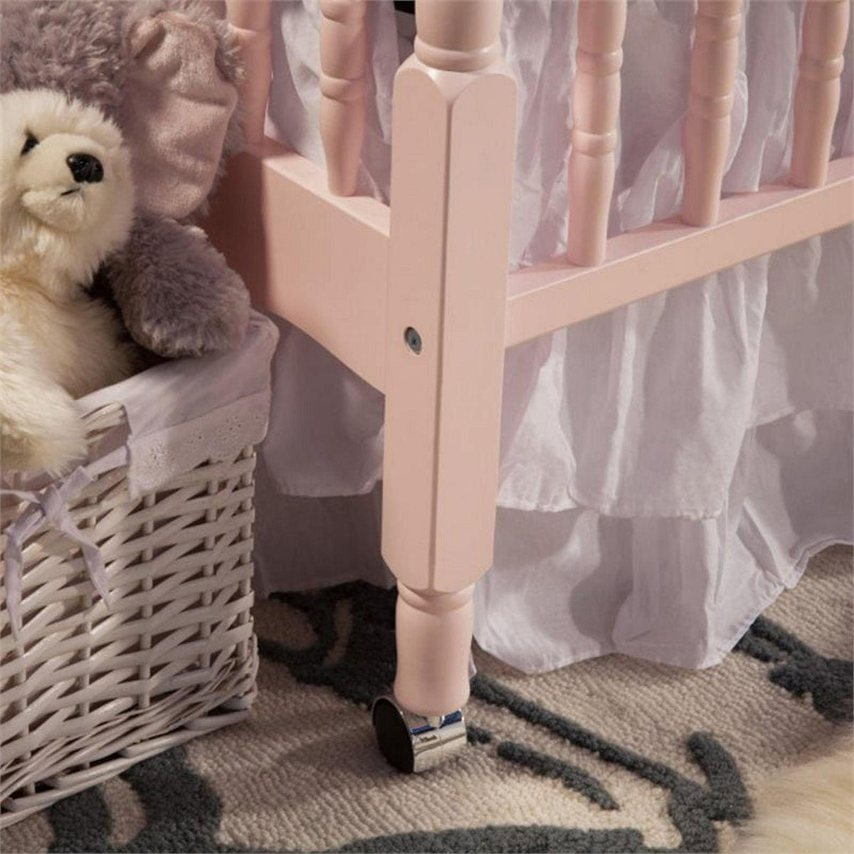 DaVinci Jenny Lind 3-in-1 Convertible Crib, Pink Blush, 55 x 31 x 41 in - M7391BL
