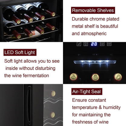 Ktaxon 18 Bottle Compressor Wine Cooler, 1.8 Cu.Ft, 52L - Freestanding