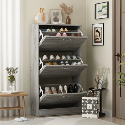 Modern Flip-Down Shoe Storage Cabinet