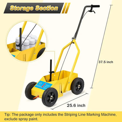 Yellow Striping Line Marking Machine, Adjustable 2 to 4 Inches