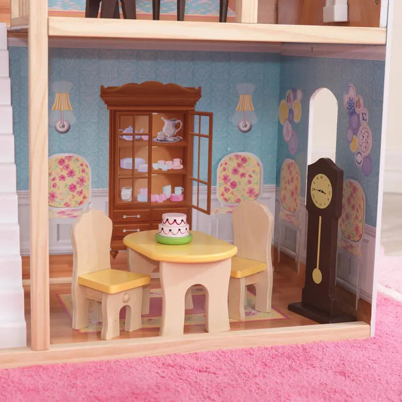 KidKraft Majestic Mansion Wooden Dollhouse 3-Level Playset With 34 Accessories