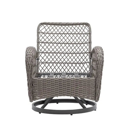 3-Piece Outdoor Swivel Rocker Patio Conversation Set - 360 Degree