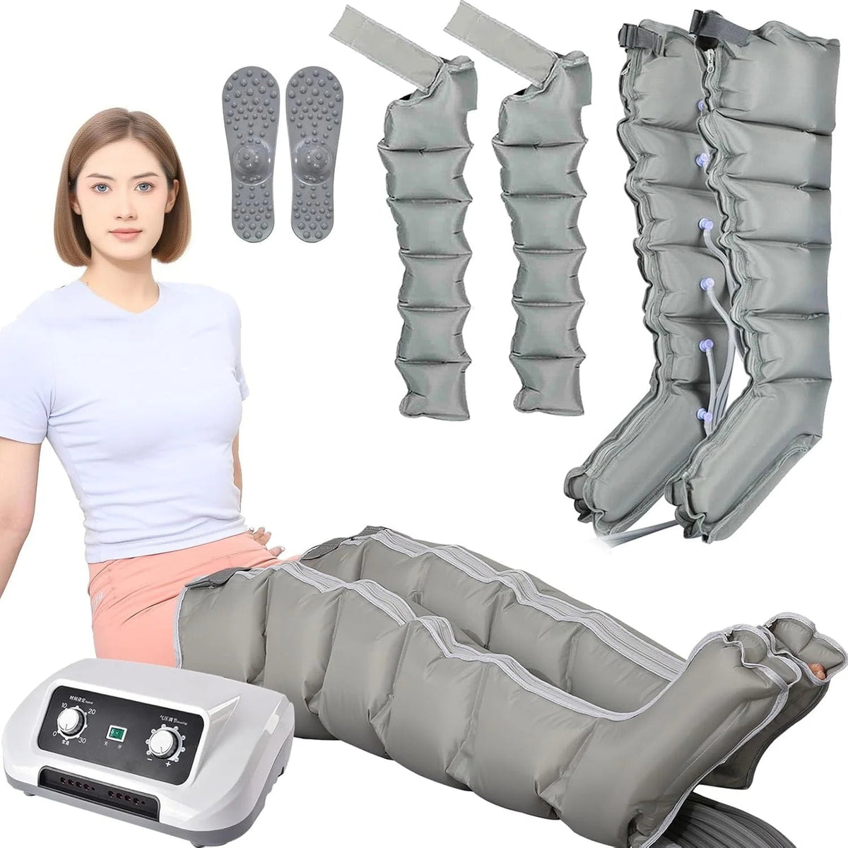 Generic 6-Chamber Compression Massage Boots For Legs, Abdomen And Arms - 1