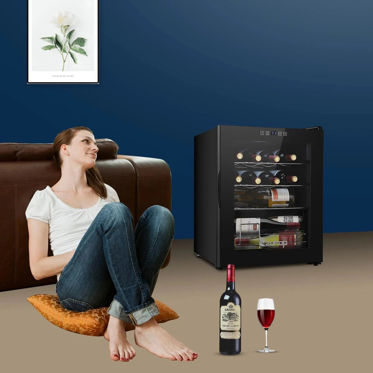 Ktaxon 18 Bottle Compressor Wine Cooler, 1.8 Cu.Ft, 52L - Freestanding