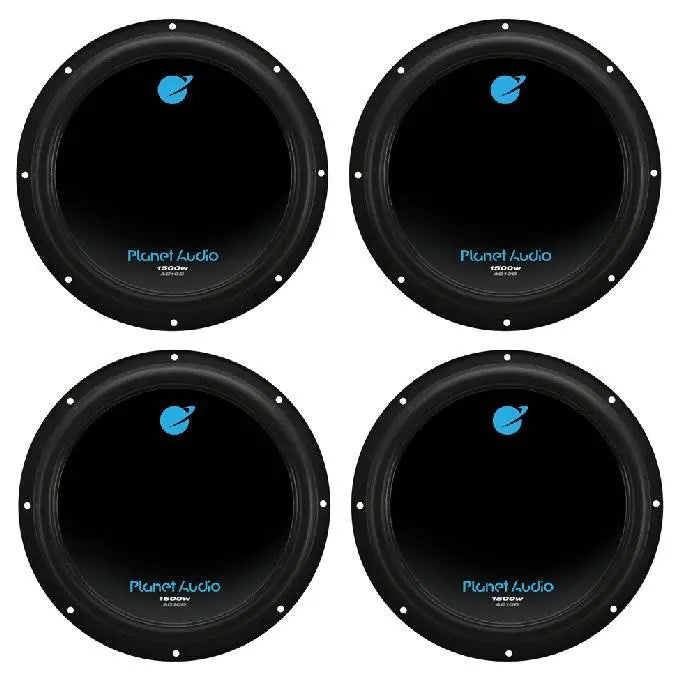 PLANET AUDIO Car Subwoofer 10 inch 1500W Dual 4-Ohm Voice Coil, 4-Pack - AC10D