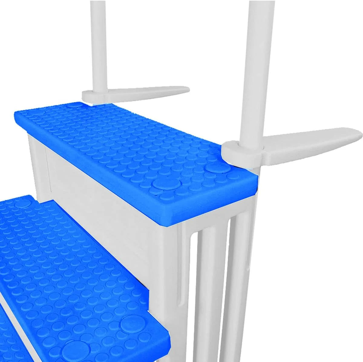 Aqua Select Anti-Slip In-Pool Steps, Gray, 28in W x 81in H, 300 lbs Capacity - For Above Ground Pools