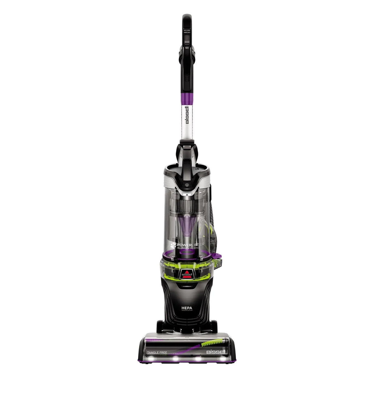BISSELL PowerLifter Allergen Pet Rewind Upright Vacuum, Bagless, HEPA Filter, Black - 3404