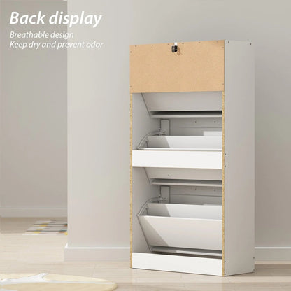 Modern Flip-Down Shoe Storage Cabinet