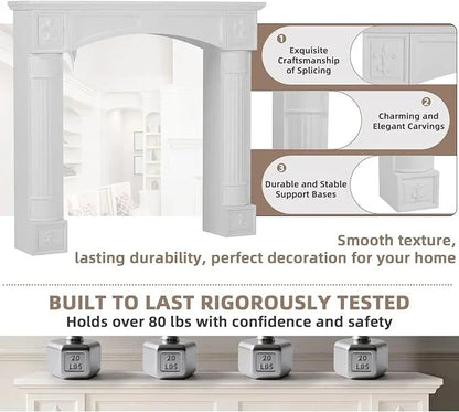 EPICOZY Fireplace Mantel Surround With Shelf, 43.3in - MDF