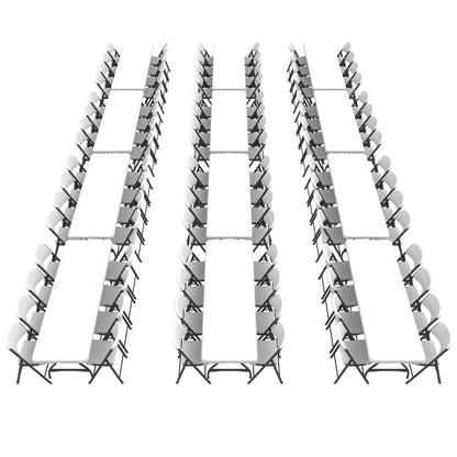 Lifetime Folding Table And Chair Set, 12 8-Foot Tables And 96 Chairs - Pack Of 108