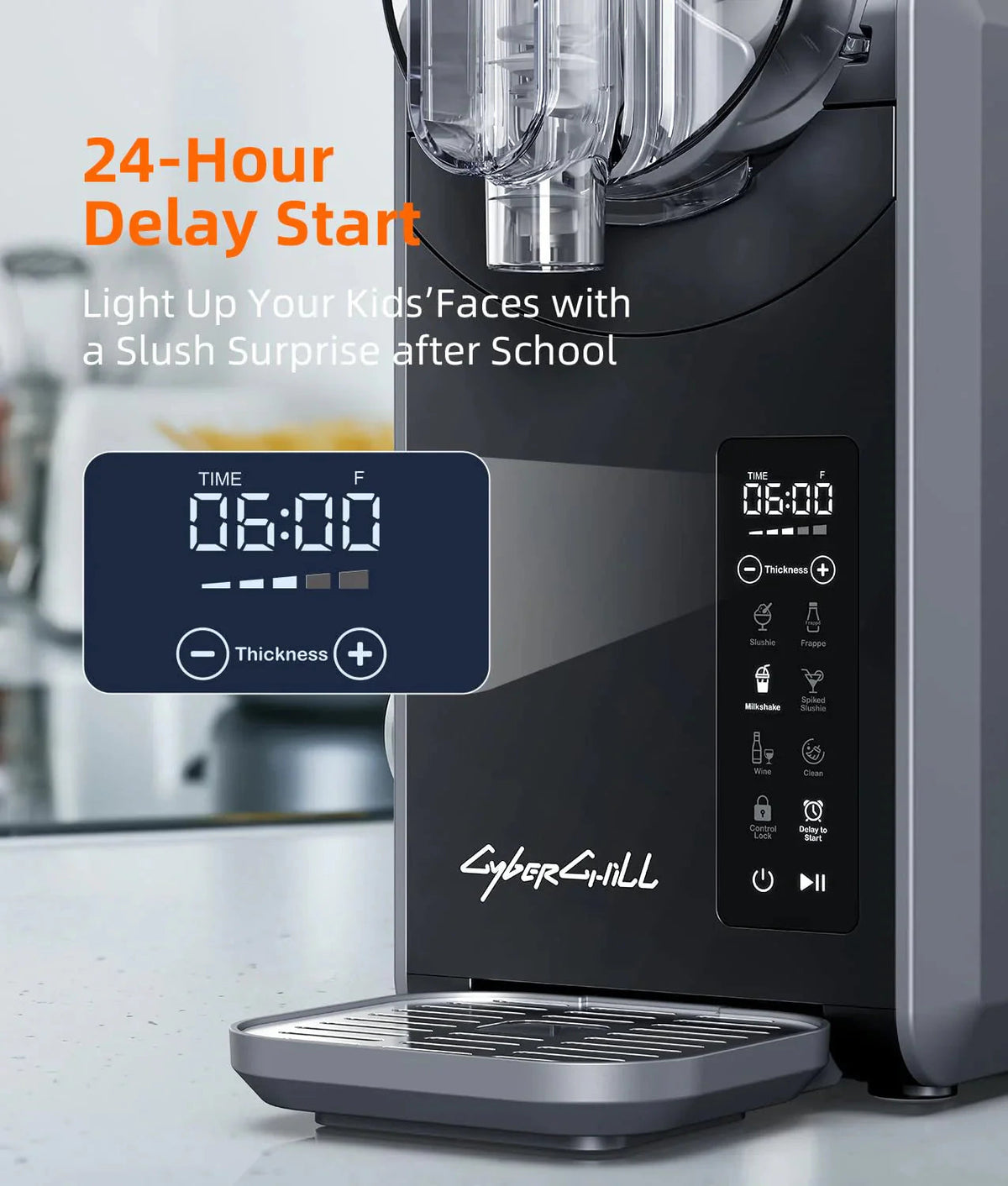 BKPPM Frozen Drink Maker, 70 oz, Gray - 6 Preset Programs