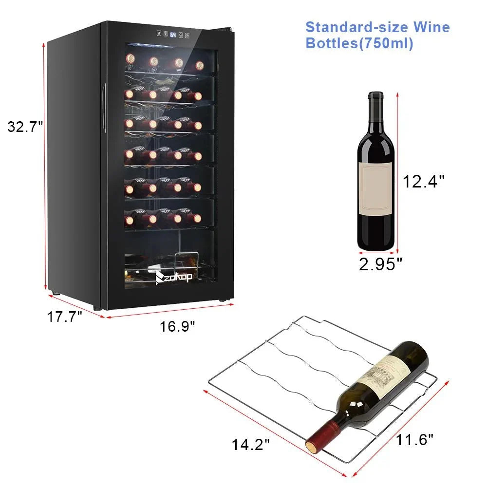 Ktaxon 18 Bottle Compressor Wine Cooler, 1.8 Cu.Ft, 52L - Freestanding