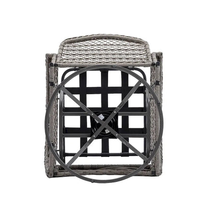 3-Piece Outdoor Swivel Rocker Patio Conversation Set - 360 Degree